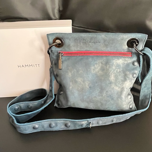 Hammitt Handbags - NWOT Hammitt *Tony Medium Blue w/ Red Zipper